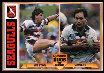 1994 Dynamic Rugby League Series 1 - Dynamic Duos #DD10 Steve Weston / Adrian Vowles Front